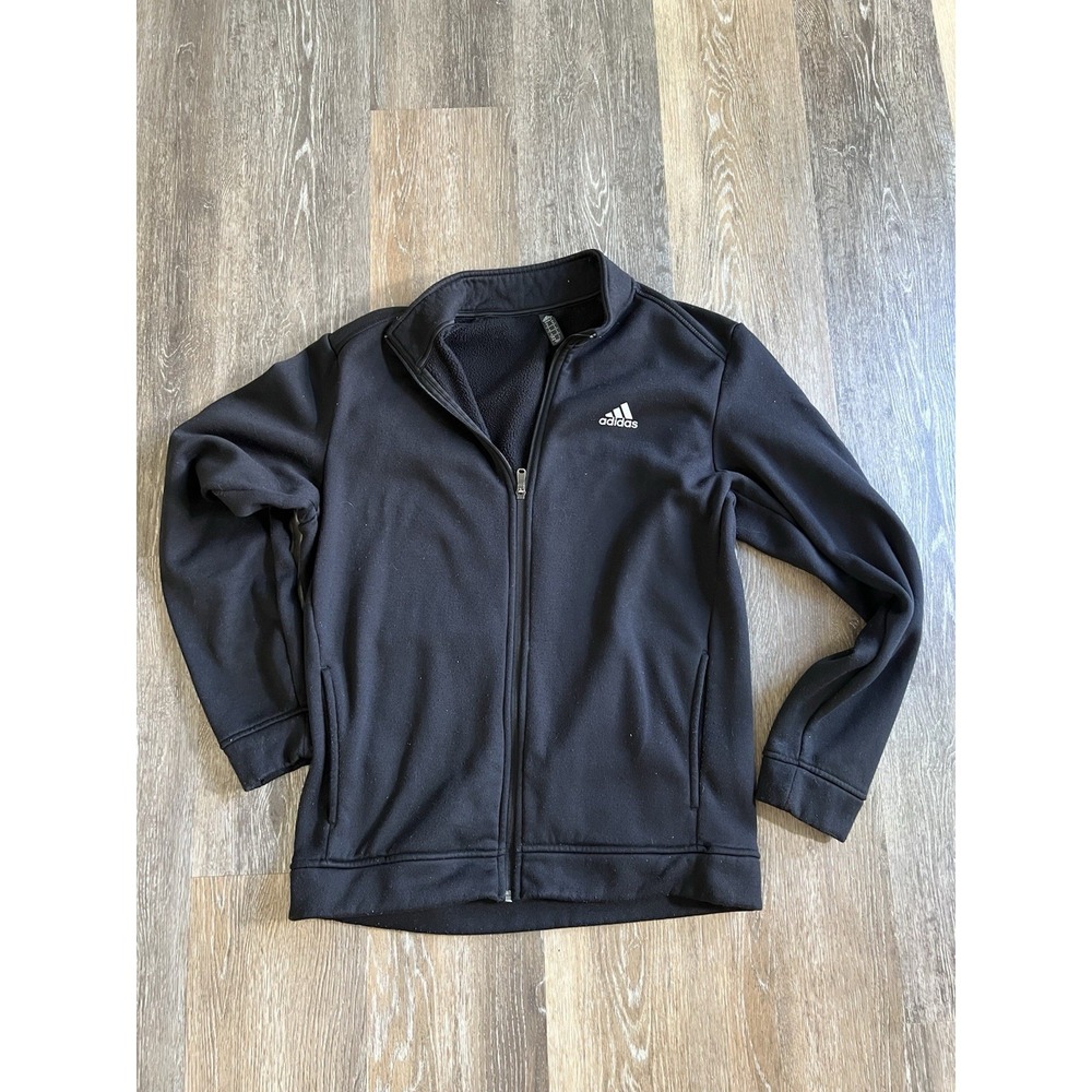 Adidas Men's Golf Jacket Black Zip Up Size Medium